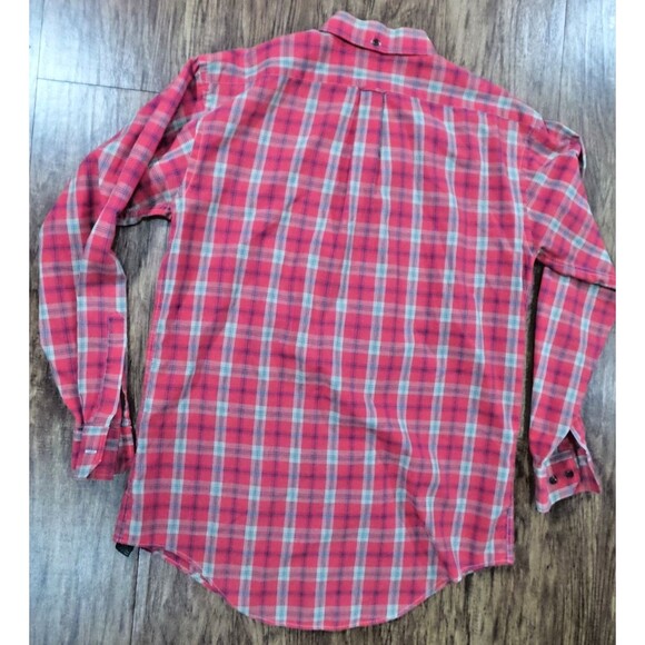 Paddock Club by Arrow Men's Long Sleeve Button Down Long Sleeve Plaid Medium - Picture 9 of 11